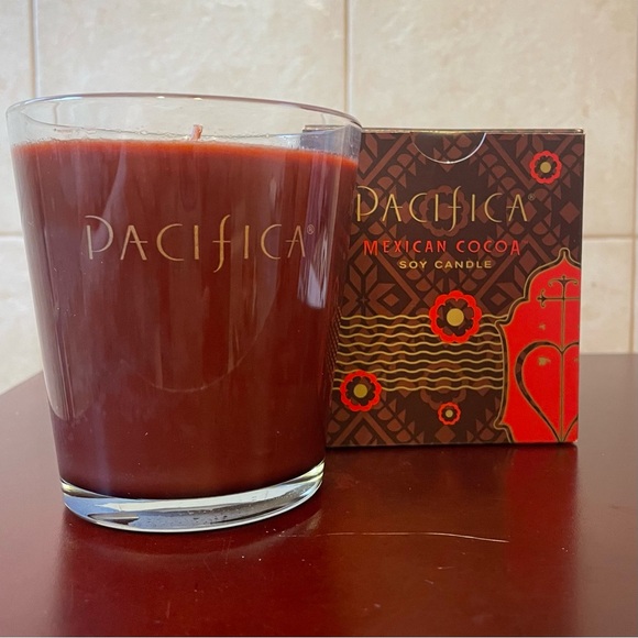 NIB PACIFICA “MEXICAN COCOA” 10.5 OZ. SCENTED SOY WAX CANDLE Chocolate Cinnamon - Picture 5 of 11